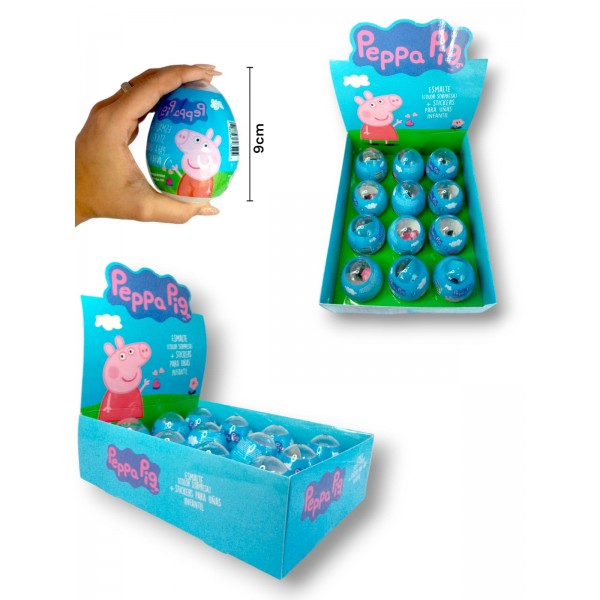 JOX2 HUEVO PEPPA ESMALTE CON STICKER PARA UÑAS 9CM X1